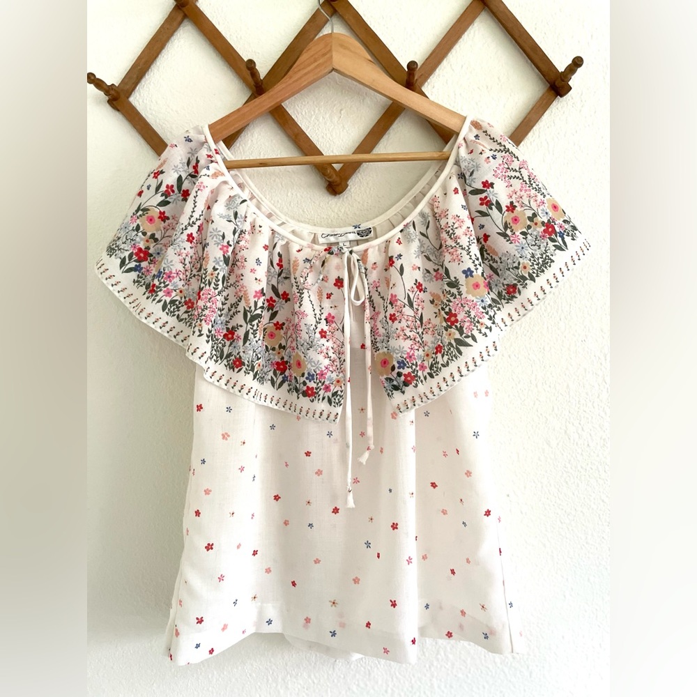 Vintage Chessa Davis 2 Piece Peasant Blouse and Maxi Skirt Set - Picture 4 of 11